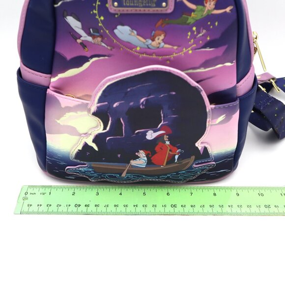Loungefly Disney's Peter Pan Small Backpack Collectors Pack Great Condition 70th - Picture 13 of 16